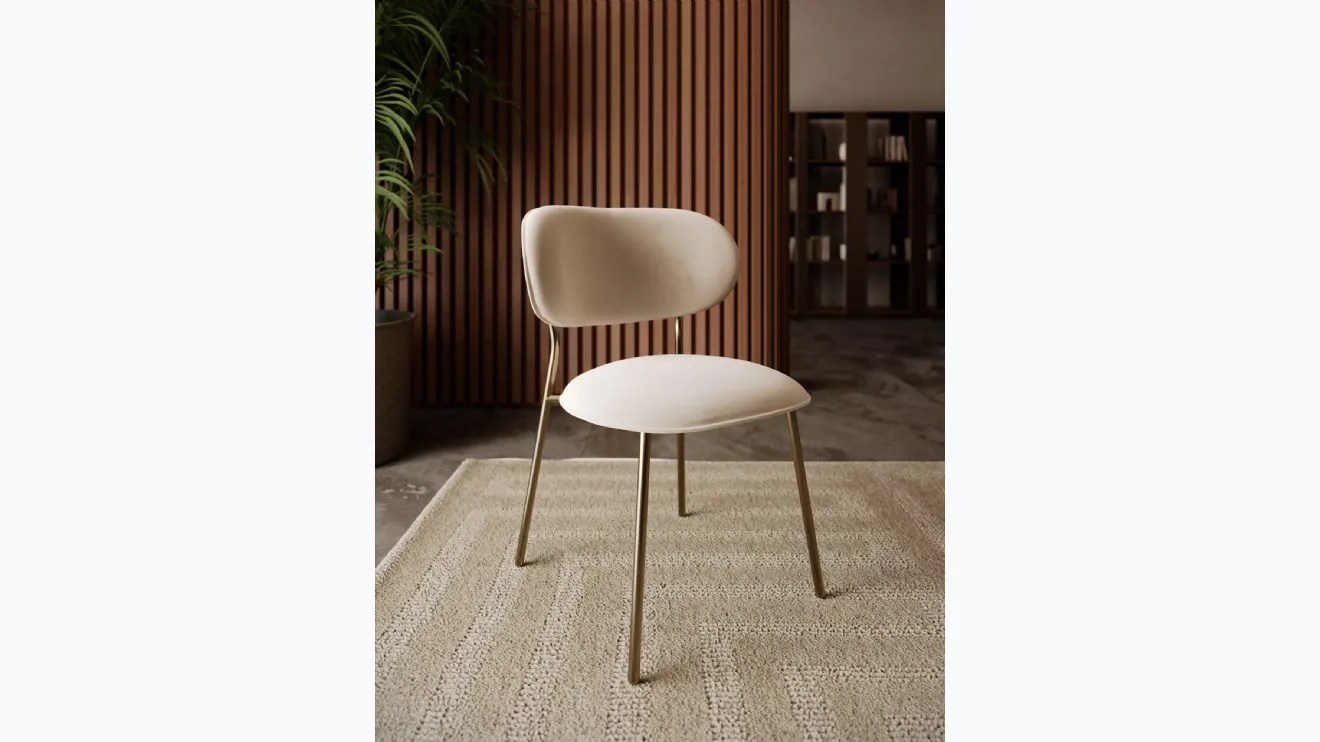 Chaise Sienna en tissu rembourrée de Bont
