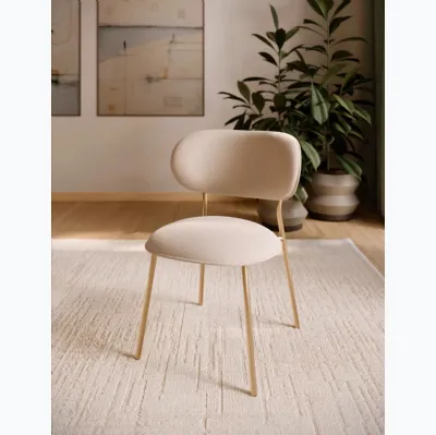 Chaise Sienna en tissu rembourré de Bontem