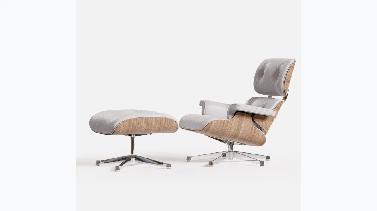 Fauteuil de style en bois et cuir de Sigerico