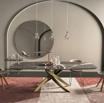 Table artistique en SuperMarbre de Bontempi