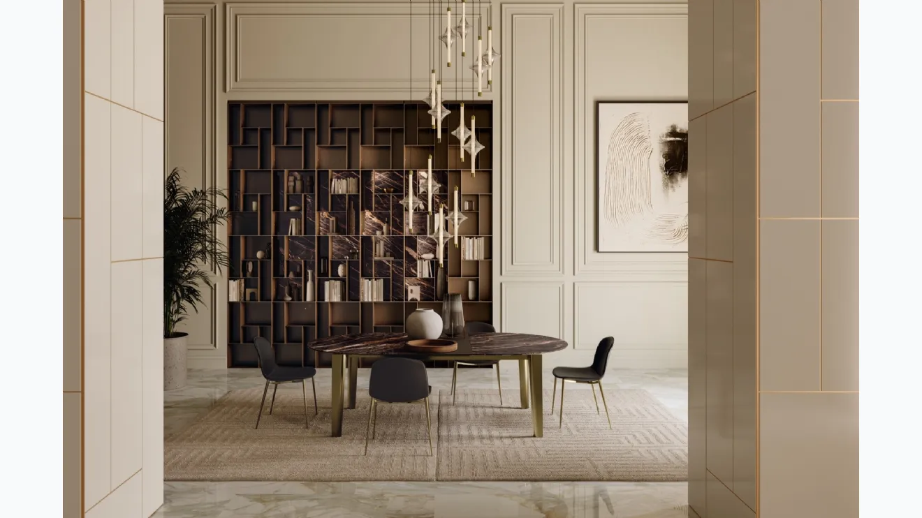 Table extensible Etro XXL en SuperMarmo de Bontempi