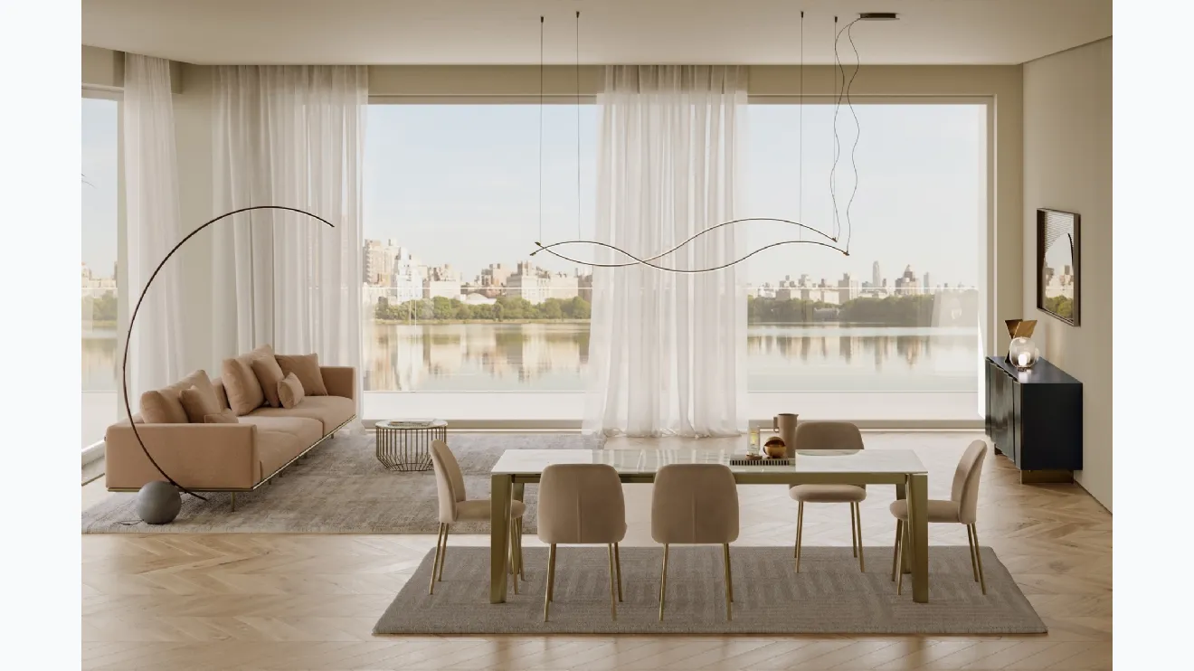 Table extensible Etro XXL en SuperMarmo de Bontempi