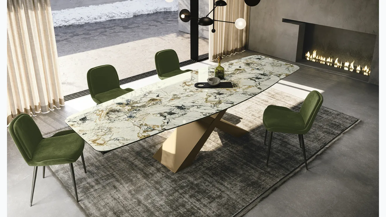 Table en céramique Gold de Sedit