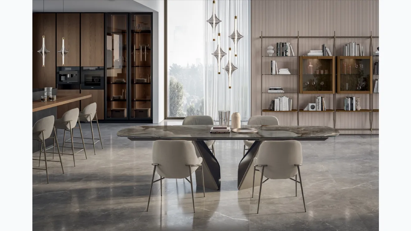 Table en SuperMarmo Kaleido de Bontempi