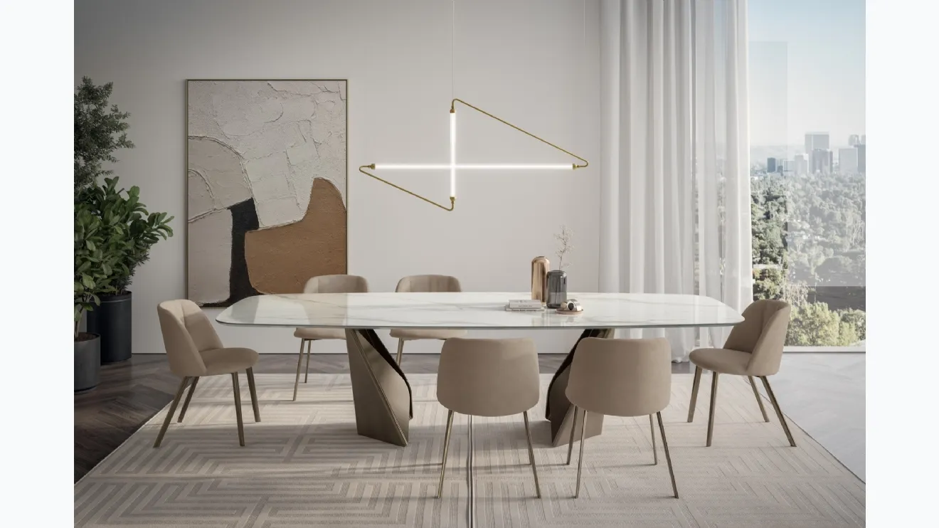 Table en SuperMarmo Kaleido de Bontempi