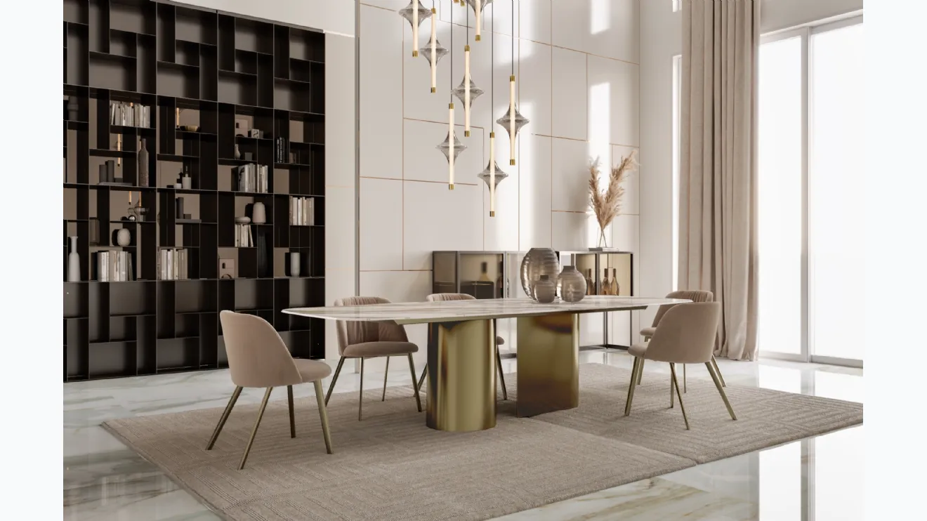 Table extensible Kimono en SuperMarbre de Bontempi