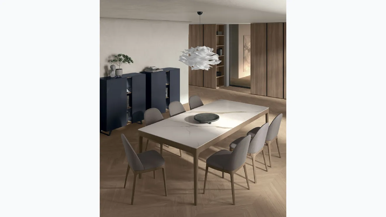 Table Savoy en grès et bois de chez Tomasella.