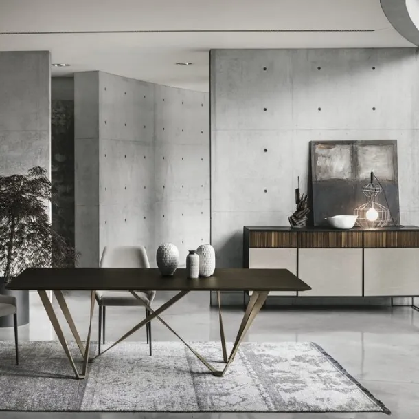 Table fixe Wave finition Chêne Moka de Sedit