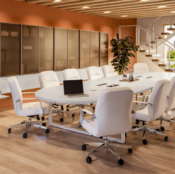 Bibliothèque de bureau OF106 avec portes battantes en verre de Giessegi