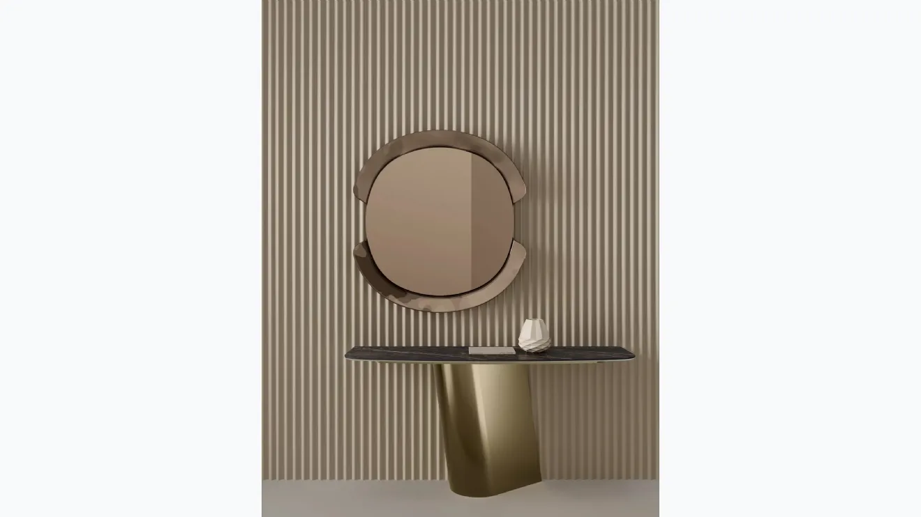 Mobile entrée Kimono console avec dessus en SuperMarmo de Bontempi