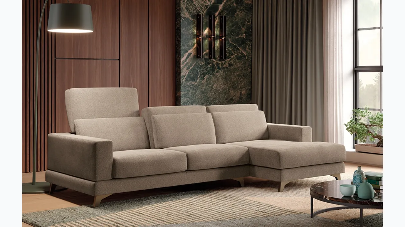 Canapé avec méridienne Lift de Rigosalotti