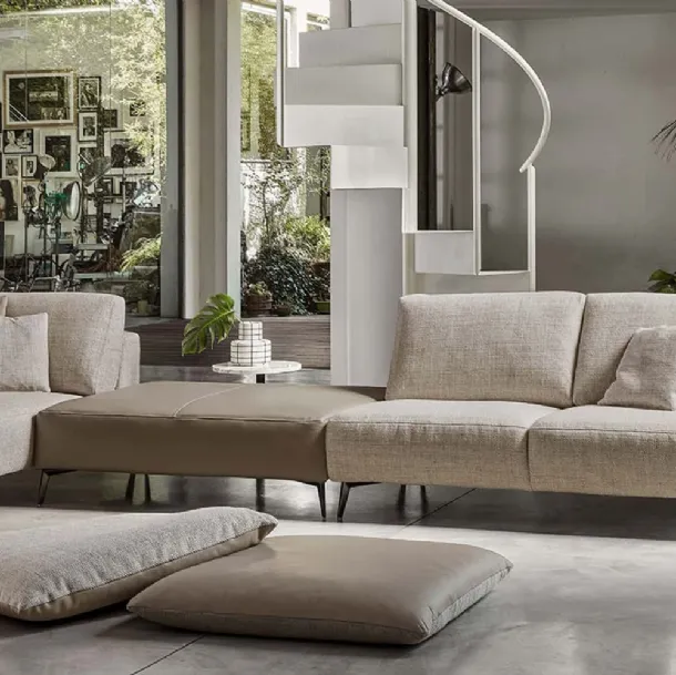 Canapé avec méridienne Liverpool de Rosini Divani