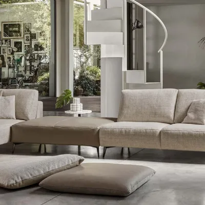 Canapé avec méridienne Liverpool de Rosini Divani