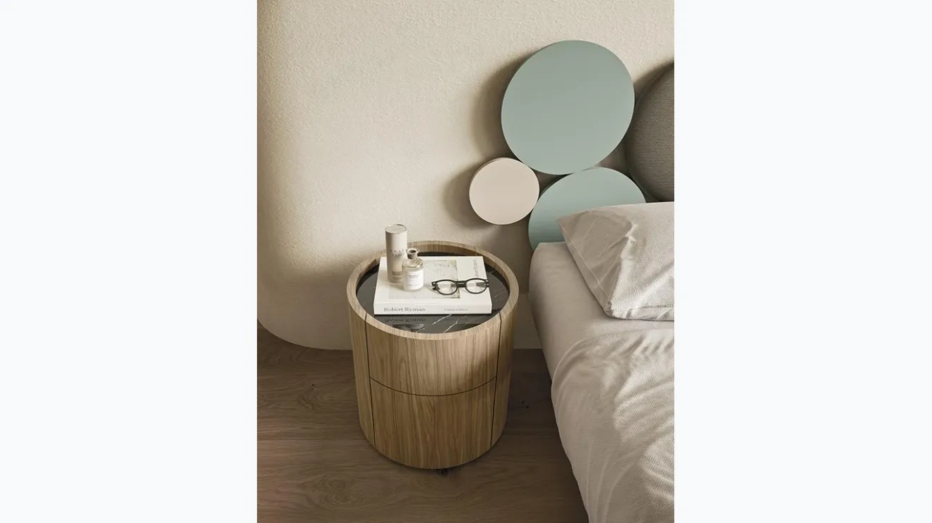 Table de chevet ronde Tolo en bois de Mobilgam