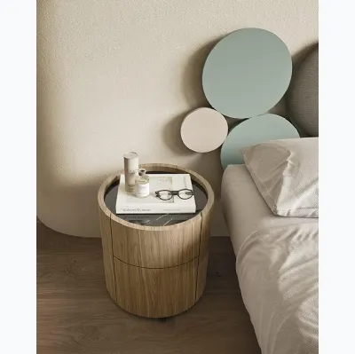 Table de chevet ronde Tolo en bois de Mobilgam