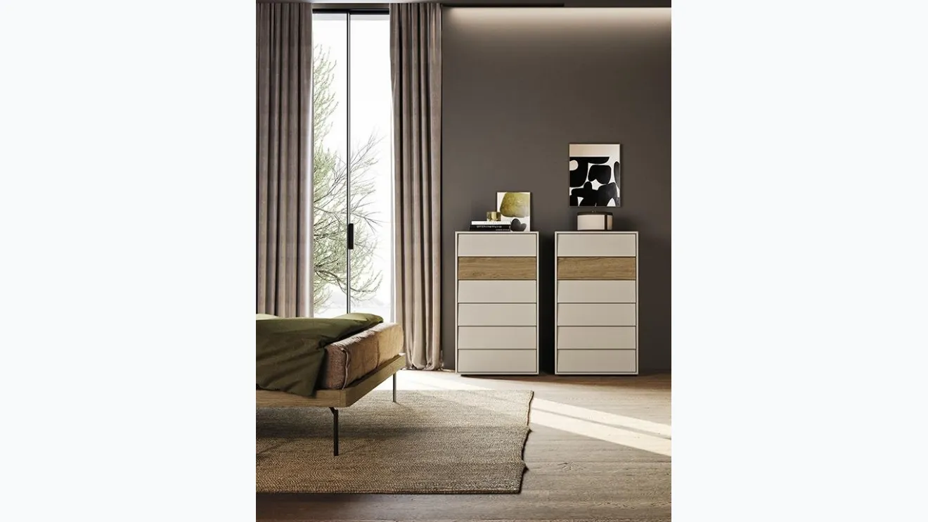 Commode en laqué et bois Vela de Mobilgam